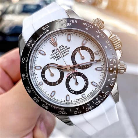 rolex daytona white gold rubber strap|rolex daytona rubber strap price.